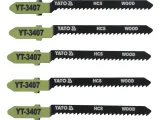 YATO Pistosahanterät puulle, T-varsi, 13 TPI, HCS, 5 kpl YT-3407