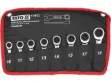 YATO Lyhytvartinen räikkäkiintoavainsarja, 8 kpl YT-49123