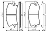 BOSCH Комплект тормозных колодок, дисковый тормоз 0 986 495 270