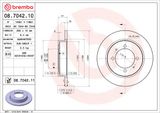 BREMBO Тормозной диск 08.7042.10