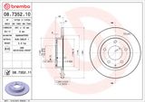 BREMBO Тормозной диск 08.7352.10