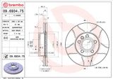 BREMBO Тормозной диск 09.6934.75