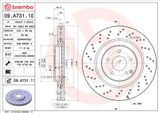 BREMBO Тормозной диск 09.A731.10