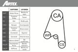 AIRTEX Vesipumppu + jakohihnasarja WPK-164601