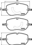 HELLA Комплект тормозных колодок, дисковый тормоз 8DB 355 044-261