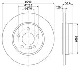 HELLA Тормозной диск 8DD 355 105-952