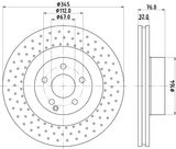HELLA Тормозной диск 8DD 355 122-022