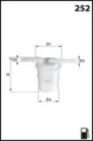 MECAFILTER Топливный фильтр ELE3584