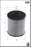MECAFILTER Топливный фильтр ELG5259