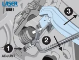 LASER TOOLS Piduripedaali Vabastustööriist BMW-le 8981