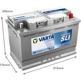 VARTA Startera akumulatoru baterija 600123072K182