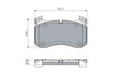 BOSCH Комплект тормозных колодок, дисковый тормоз 0 986 460 037