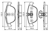 BOSCH Комплект тормозных колодок, дисковый тормоз 0 986 495 105