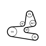 CONTINENTAL CTAM Flerspårsremssats 6PK1564K1