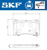 SKF Bremžu uzliku kompl., Disku bremzes VKBP 85006 EV
