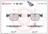 BREMBO Комплект тормозных колодок, дисковый тормоз P 06 021