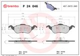 BREMBO Комплект тормозных колодок, дисковый тормоз P 24 046