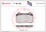 BREMBO Bremžu uzliku kompl., Disku bremzes P 36 020