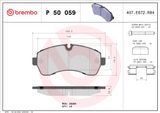 BREMBO Комплект тормозных колодок, дисковый тормоз P 50 059