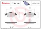BREMBO Комплект тормозных колодок, дисковый тормоз P 50 104