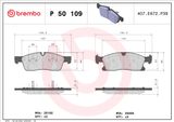 BREMBO Комплект тормозных колодок, дисковый тормоз P 50 109