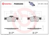 BREMBO Комплект тормозных колодок, дисковый тормоз P50052NX