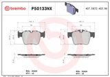 BREMBO Комплект тормозных колодок, дисковый тормоз P50133NX
