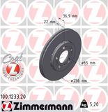 ZIMMERMANN Тормозной диск 100.1233.20