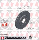 ZIMMERMANN Тормозной диск 100.1233.52