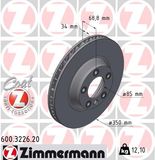 ZIMMERMANN Тормозной диск 600.3226.20