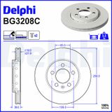 DELPHI Тормозной диск BG3208C