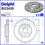 DELPHI Тормозной диск BG3430