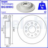 DELPHI Тормозной диск BG3890C