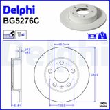 DELPHI Тормозной диск BG5276C