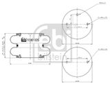 FEBI BILSTEIN Кожух пневматической рессоры 106105