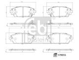 FEBI BILSTEIN Комплект тормозных колодок, дисковый тормоз 179955