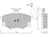 METELLI Комплект тормозных колодок, дисковый тормоз 22-0030-1