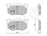 METELLI Комплект тормозных колодок, дисковый тормоз 22-0038-0