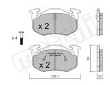 METELLI Комплект тормозных колодок, дисковый тормоз 22-0038-1