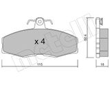 METELLI Комплект тормозных колодок, дисковый тормоз 22-0039-0