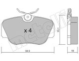 METELLI Комплект тормозных колодок, дисковый тормоз 22-0041-0