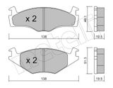 METELLI Комплект тормозных колодок, дисковый тормоз 22-0045-1