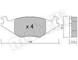 METELLI Комплект тормозных колодок, дисковый тормоз 22-0047-0