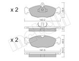 METELLI Комплект тормозных колодок, дисковый тормоз 22-0077-0
