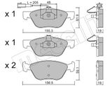 METELLI Комплект тормозных колодок, дисковый тормоз 22-0083-2