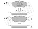 METELLI Комплект тормозных колодок, дисковый тормоз 22-0093-0