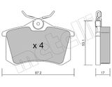 METELLI Комплект тормозных колодок, дисковый тормоз 22-0100-1