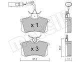 METELLI Комплект тормозных колодок, дисковый тормоз 22-0100-3