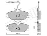 METELLI Комплект тормозных колодок, дисковый тормоз 22-0142-0