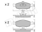 METELLI Комплект тормозных колодок, дисковый тормоз 22-0146-0